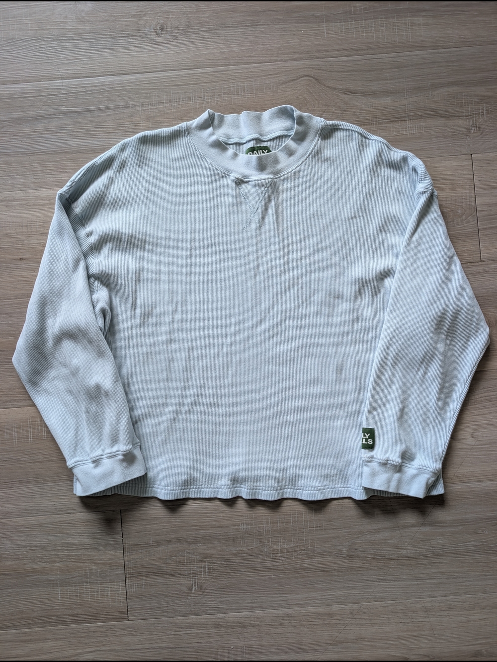 Daily Drills Light Blue Waffle Crewneck
